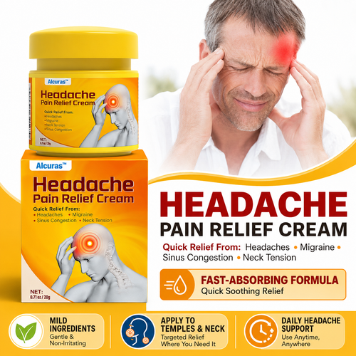 🧠 Alcuras™ Head & Neck Relief Cream ⚡ | 60-Second Fast Comfort ⏱️ | Relieves head pressure, temple pain, neck stiffness, eye strain 👀, migraine-like tension & stress fatigue 💥 | Daily relief for modern life stress 💆‍♀️ | 90-Day Guarantee ✅