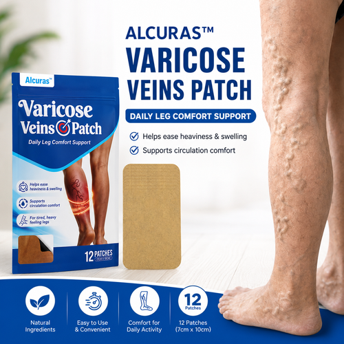 🔥 Alcuras™ Varicose Veins × Heavy Legs 6-Benefit Support Patch 🇺🇸 Apply once daily · Easy leg comfort support ✅ For visible veins, tired legs, leg heaviness, swelling, long standing, sitting, travel fatigue & more
