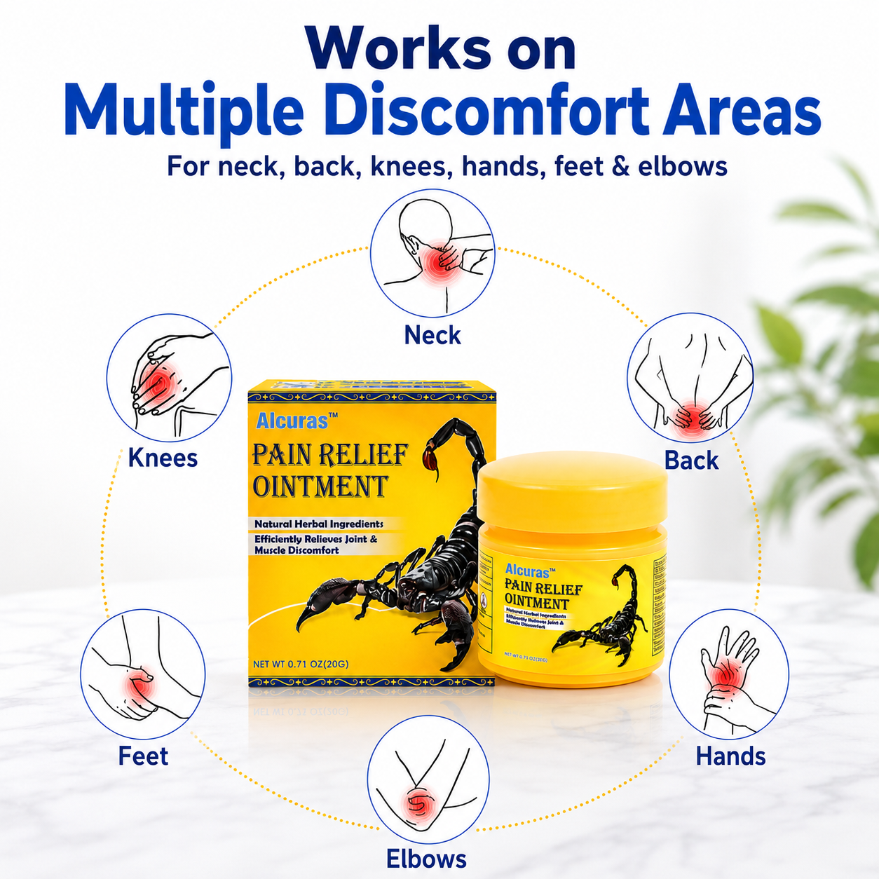 🔥 Alcuras™ 6-Benefit Muscle & Joint Pain Relief Ointment 🇺🇸 Just massage when soreness starts · Daily comfort for stiff, tired areas ✅ For neck, back, knees, hands, feet, elbows, sore muscles, joint discomfort & more