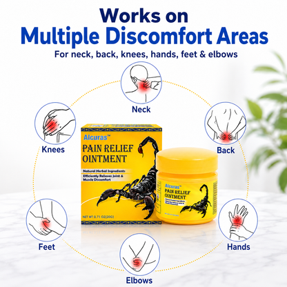 🔥 Alcuras™ 6-Benefit Muscle & Joint Pain Relief Ointment 🇺🇸 Just massage when soreness starts · Daily comfort for stiff, tired areas ✅ For neck, back, knees, hands, feet, elbows, sore muscles, joint discomfort & more