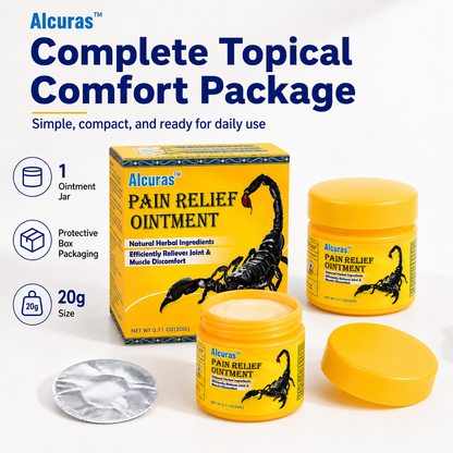 🔥 Alcuras™ 6-Benefit Muscle & Joint Pain Relief Ointment 🇺🇸 Just massage when soreness starts · Daily comfort for stiff, tired areas ✅ For neck, back, knees, hands, feet, elbows, sore muscles, joint discomfort & more