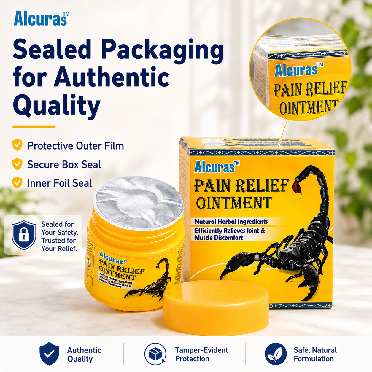 🔥 Alcuras™ 6-Benefit Muscle & Joint Pain Relief Ointment 🇺🇸 Just massage when soreness starts · Daily comfort for stiff, tired areas ✅ For neck, back, knees, hands, feet, elbows, sore muscles, joint discomfort & more